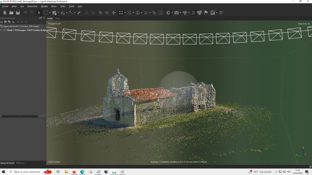 photogrammétrie nuage parsemé